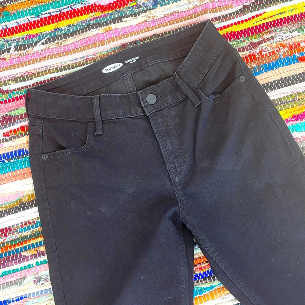 Old Navy Black Super Skinny Jeans-#1923